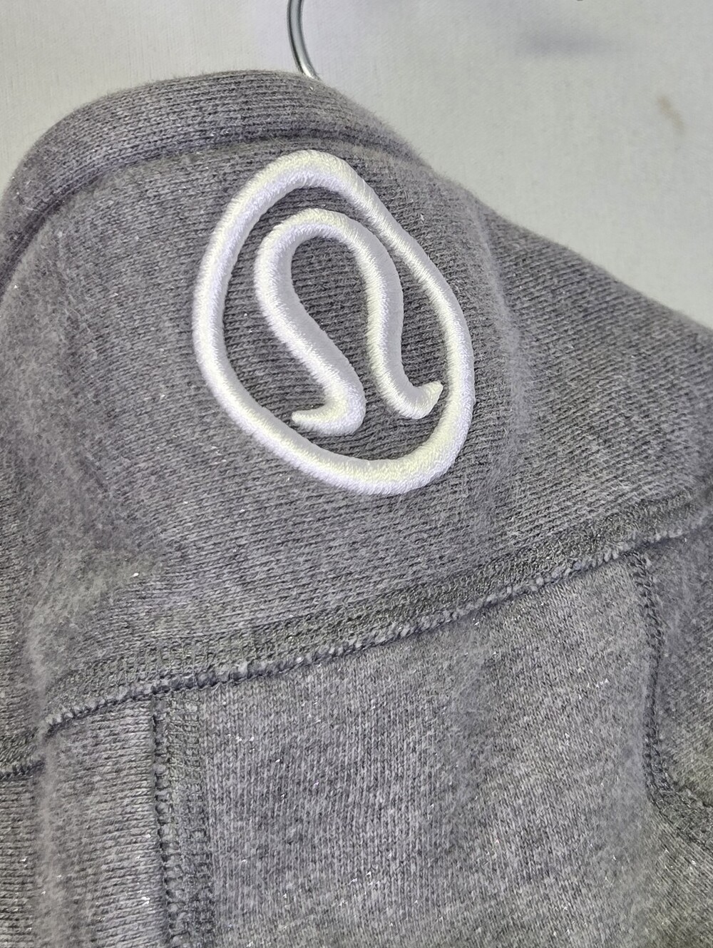 Lululemon Scuba Jacket Full Zip Hoodie Size 8 Grey Sparkle - Picture 12 of 16